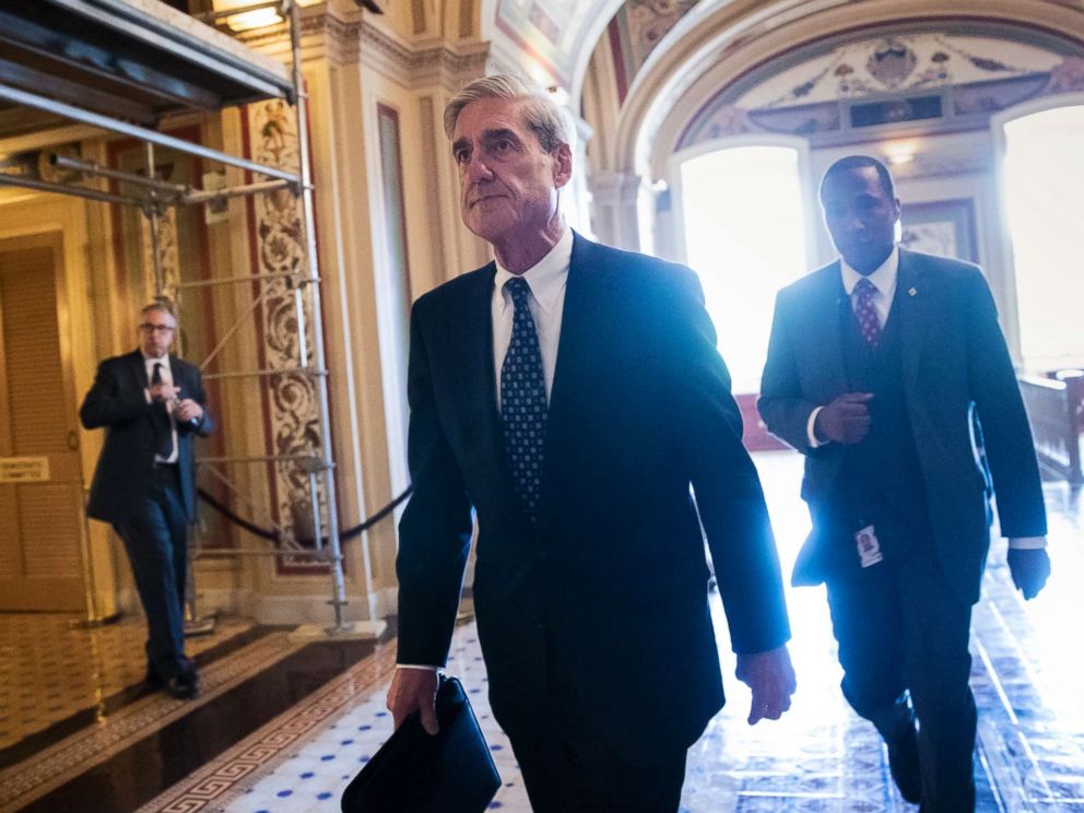 PHOTO: In this Wednesday, June 21, 2017 file photo, Special Counsel Robert Mueller departs the Capitol after a closed-door meeting with members of the Senate Judiciary Committee.