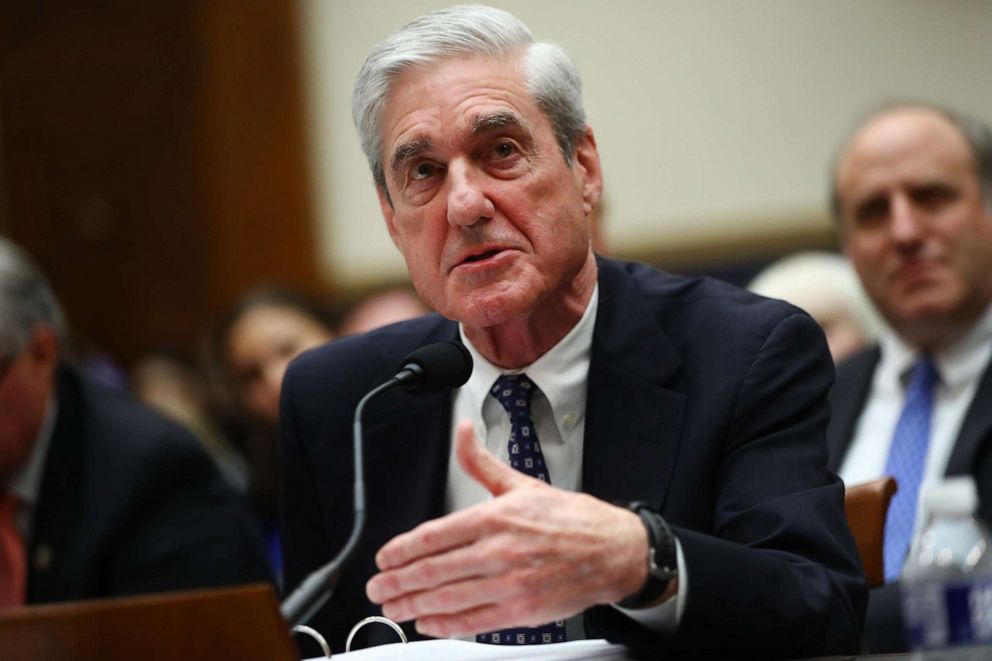 PHOTO: Robert Mueller speaks during a House Judiciary Committee hearing in Washington, D.C., U.S., on Wednesday, July 24, 2019.