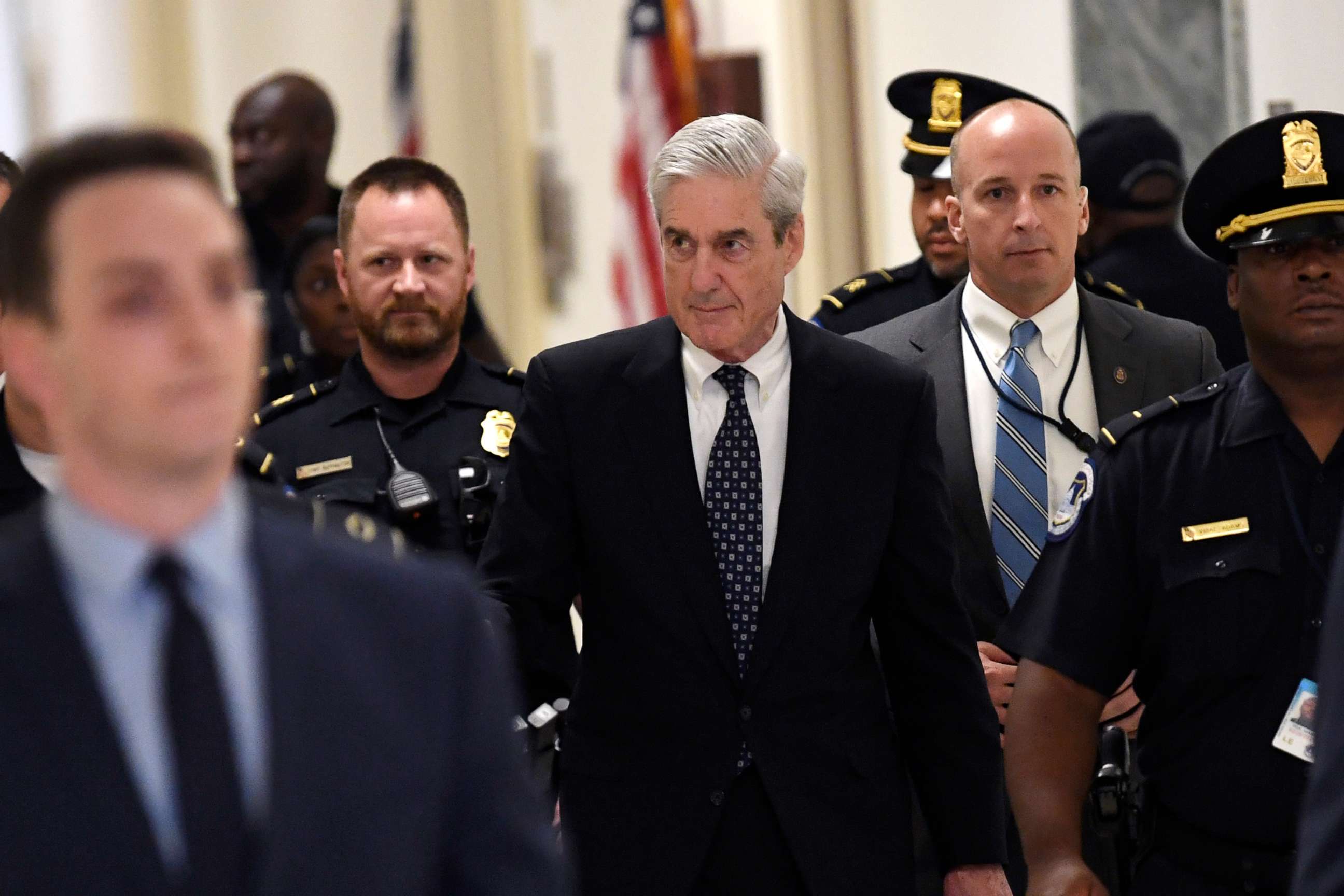 PHOTO: Former special counsel Robert Mueller arrives to testify on Capitol Hill in Washington, July 24, 2019, before the House Judiciary Committee hearing on his report on Russian election interference.