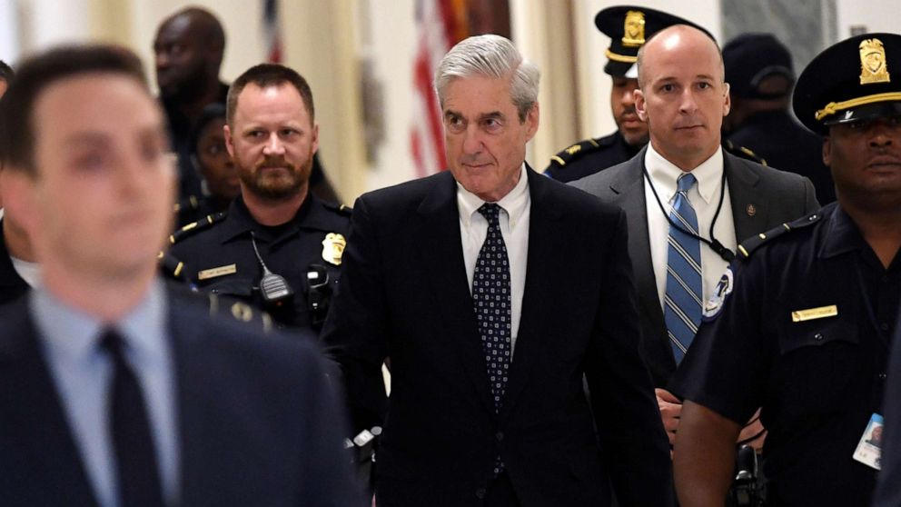 PHOTO: Former special counsel Robert Mueller arrives to testify on Capitol Hill in Washington, July 24, 2019, before the House Judiciary Committee hearing on his report on Russian election interference.