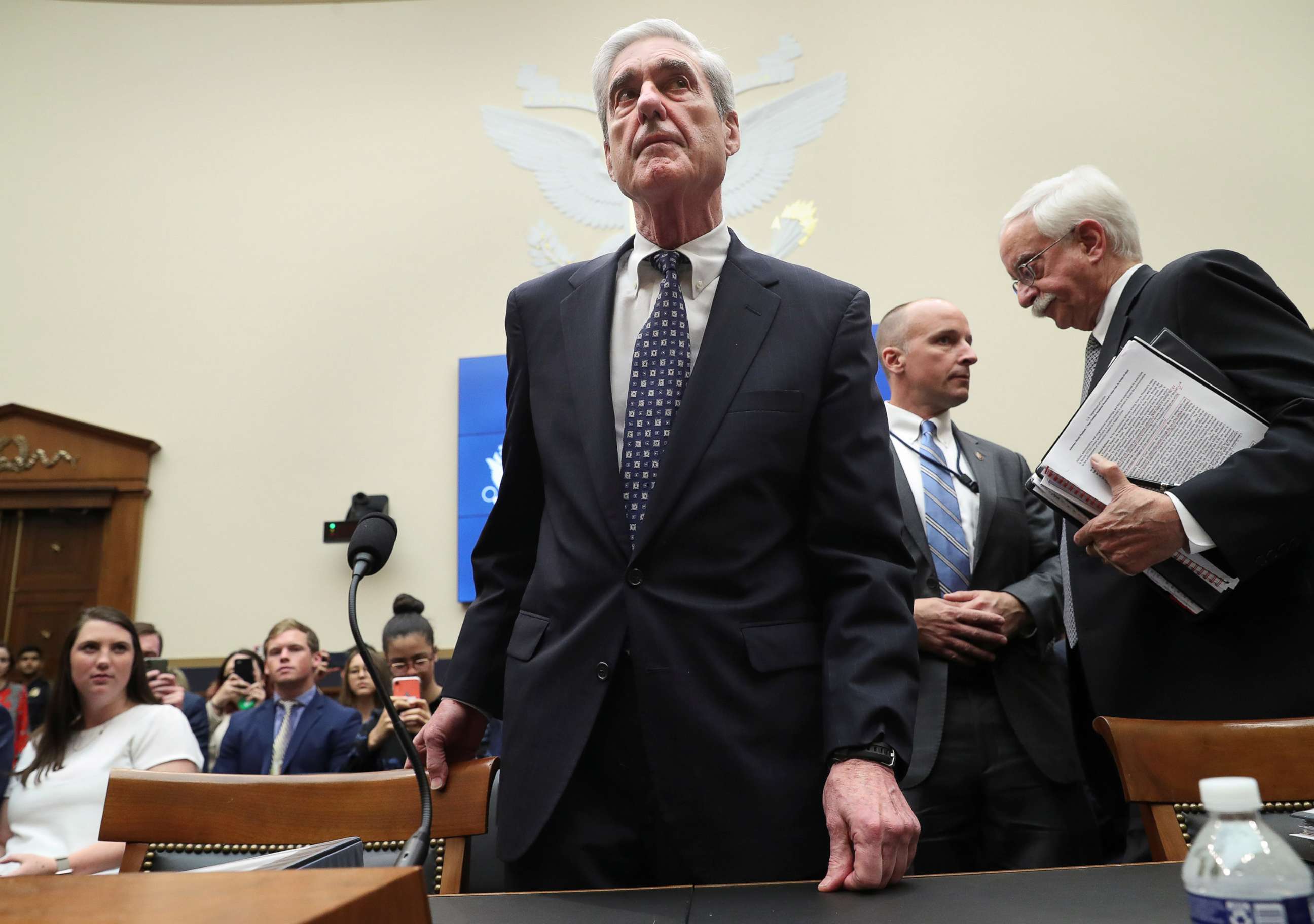 PHOTO: Former Special Counsel Robert Mueller returns to resume testimony before a House Intelligence Committee hearing on the Office of Special Counsel's investigation into Russian interference in the election, July 24, 2019, in Washington, D.C.