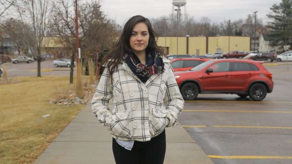 PHOTO: Megan Palmer, a voter in Sauk County, Wisconsin discusses Donald Trump's first year in office with ABC News' David Muir.