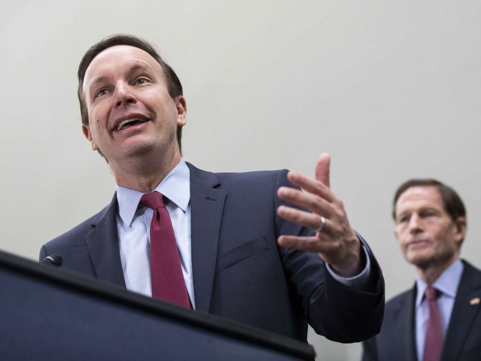 PHOTO: Sen. Chris Murphy (D-CT) speaks during a news conference to demand action for gun violence prevention, Dec. 6, 2018, in Washington, D.C.