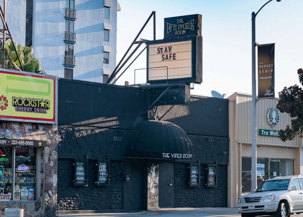PHOTO: The Viper Room on the Sunset Strip, Aug. 28, 2020, in West Hollywood, Calif.  
