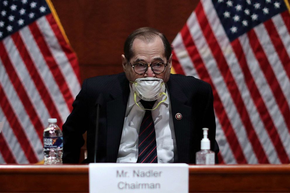 PHOTO: House Judiciary Committee Chairman Jerry Nadler before questioning Attorney General William Barr at the Capitol Visitors Center, July 28, 2020, in Washington, D.C.