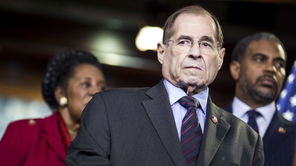 PHOTO: House Judiciary Committee Chairman Rep. Jerry Nadler (D-NY) attends a news conference, April 9, 2019, in Washington, D.C.