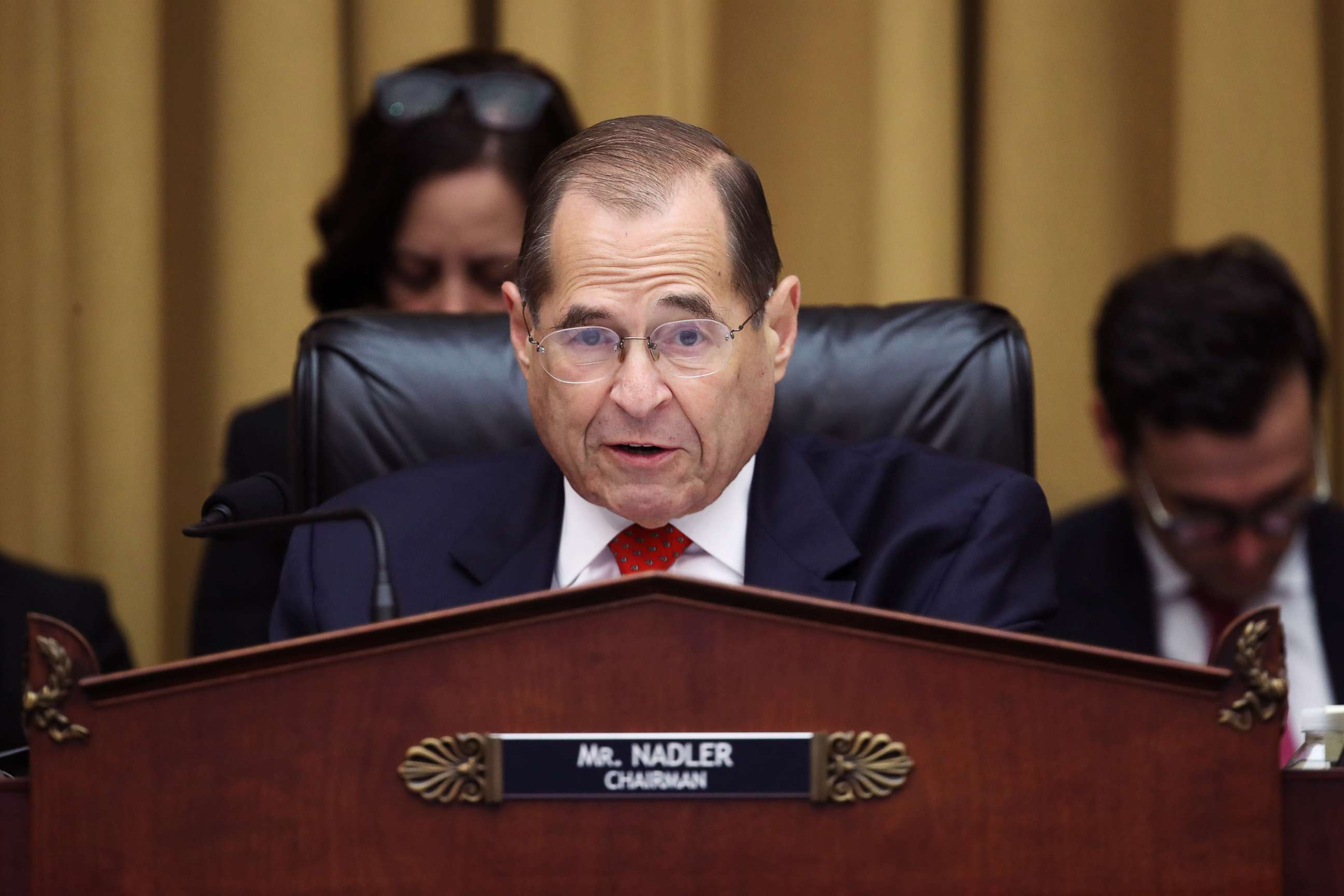 PHOTO: Chairman of the House Judiciary Committee Rep. Jerry Nadler questions former Special Counsel Robert Mueller in the Rayburn House Office Building, July 24, 2019 in Washington, D.C.