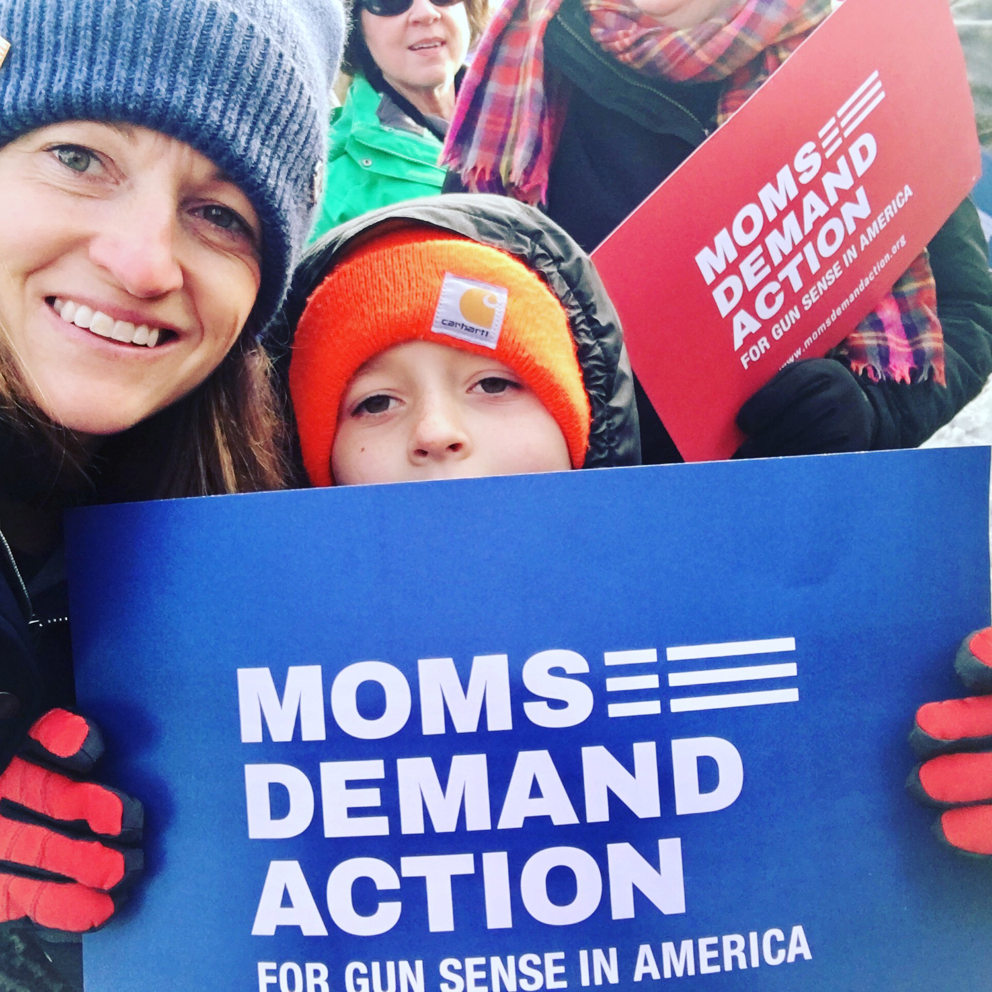PHOTO: Nancy de Pastino started the Montana chapter of the gun control grassroots group Moms Demand Action. She brought her friends in one by one to join her effort. Here she is last January with her son.