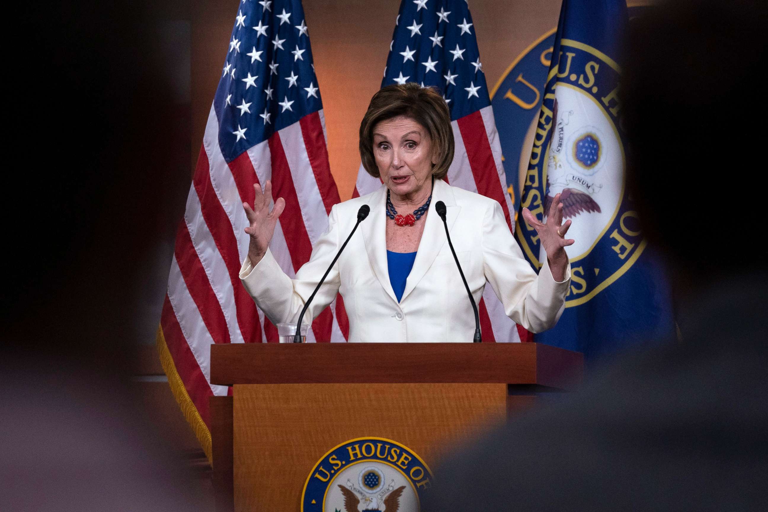 PHOTO: Speaker of the House Nancy Pelosi speaks during a news conference on Capitol Hill in Washington, May 20, 2021.