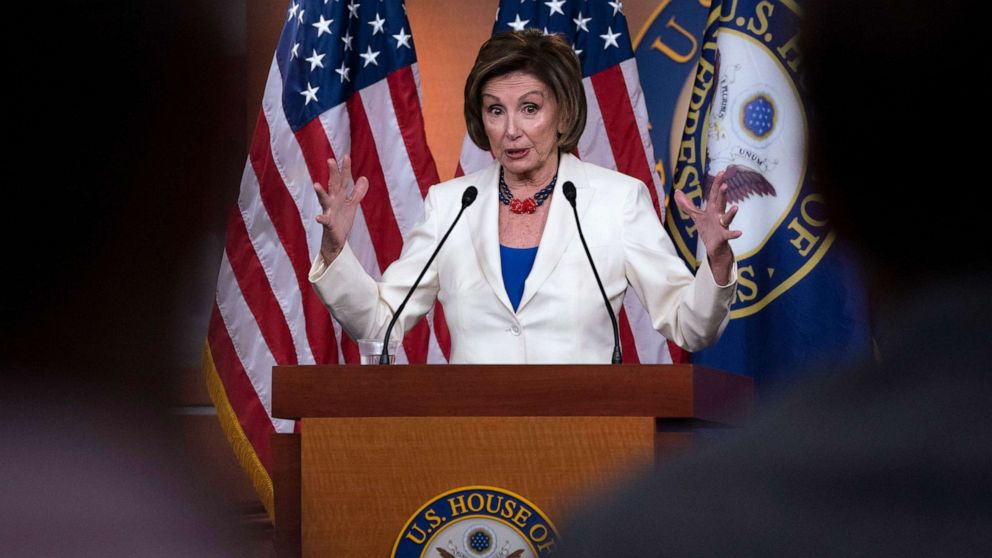 PHOTO: Speaker of the House Nancy Pelosi speaks during a news conference on Capitol Hill in Washington, May 20, 2021.
