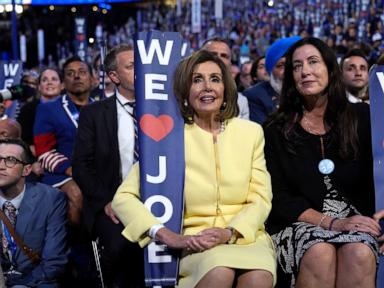 Nancy Pelosi, who appeared to encourage Biden's exit, speaks at DNC backing Harris