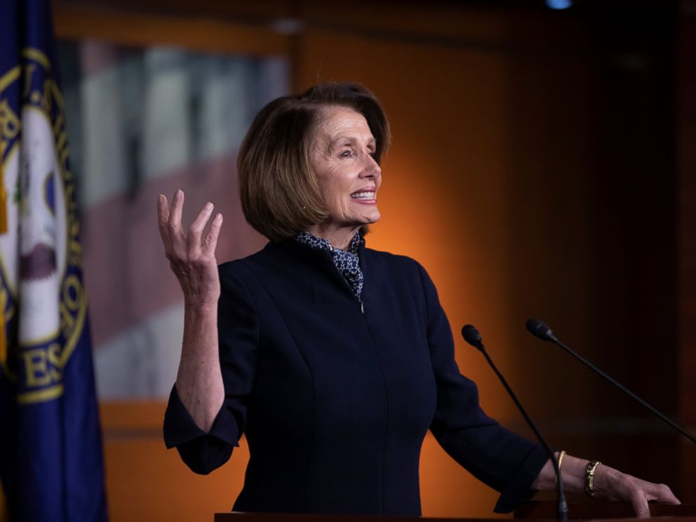 PHOTO: House Democratic leader Nancy Pelosi of California holds a news conference at the Capitol in Washington, Thursday, Dec. 13, 2018.