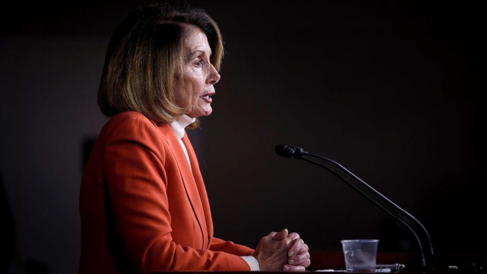 PHOTO: House Minority Leader Nancy Pelosi speaks to reporters during a briefing on Capitol Hill, Nov. 15, 2018, in Washington, DC.