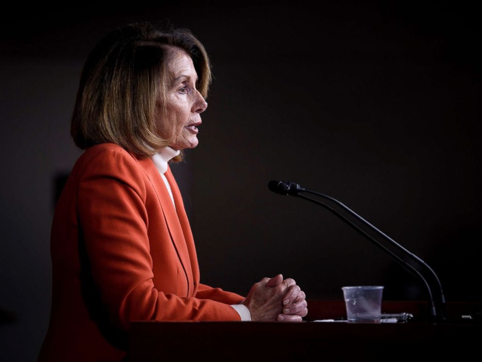 PHOTO: House Minority Leader Nancy Pelosi speaks to reporters during a briefing on Capitol Hill, Nov. 15, 2018, in Washington, DC.