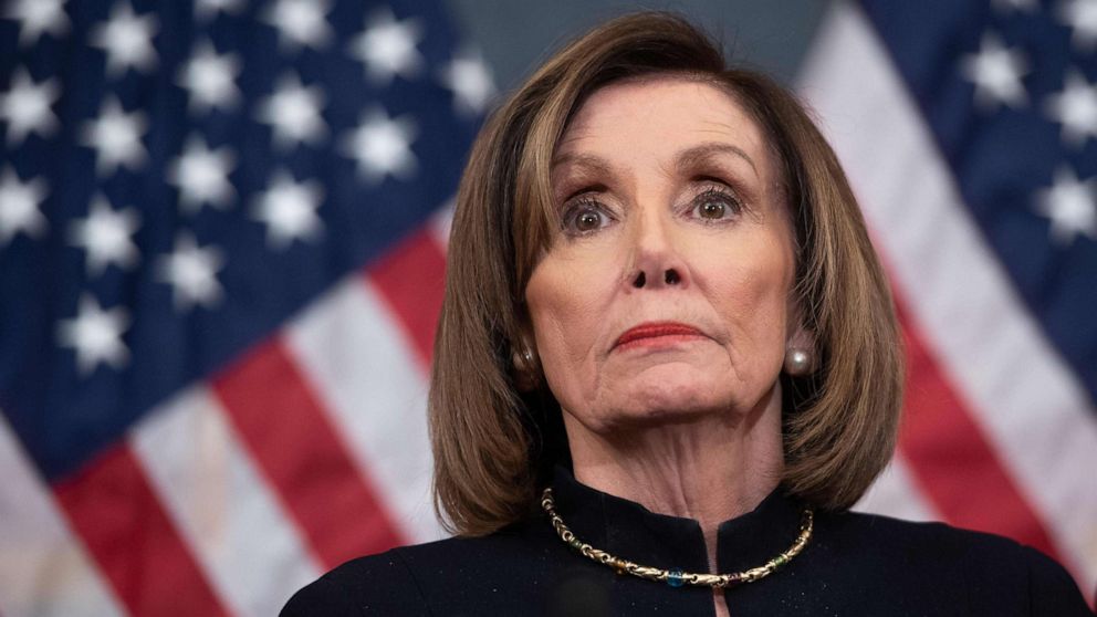 PHOTO: In this file photo taken on Dec. 18, 2019, Speaker of the House Nancy Pelosi holds a press conference after the House passed articles of impeachment against President Donald Trump, at the U.S. Capitol in Washington, D.C.