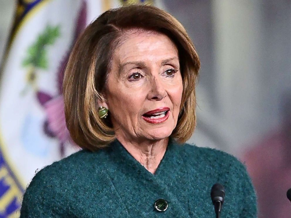 PHOTO: U.S. House of Representatives Nancy Pelosi conducts her weekly press conference in the U.S. Capitol in Washington, D.C., Jan. 10, 2019.
