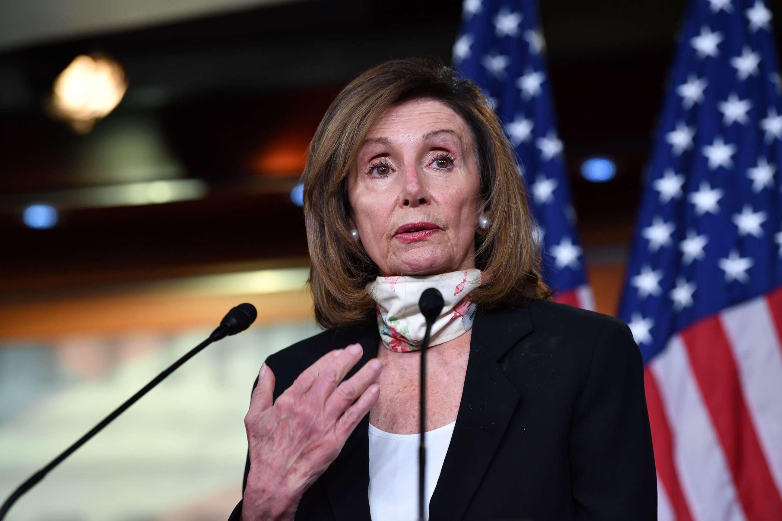 PHOTO: House Speaker Nancy Pelosi holds her weekly press conference on Capitol Hill in Washington, May 28, 2020.