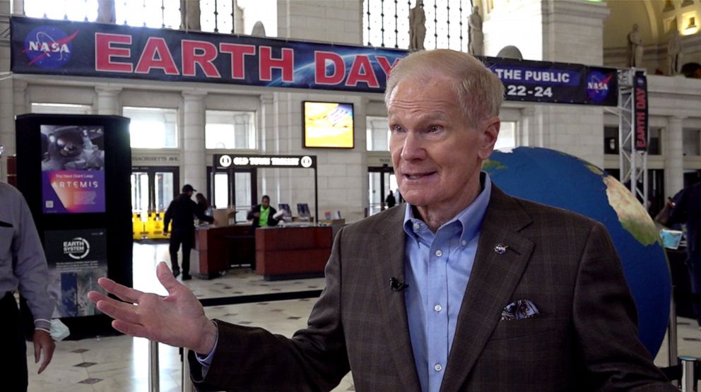 PHOTO: NASA Administrator and former Senator (D-FL) speaks at NASA's Earth Day celebration at Union Station in Washington, D.C., April 22nd 2022. 