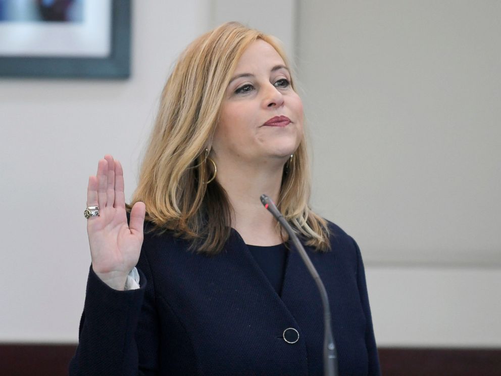 PHOTO: Nashville mayor Megan Barry pleads guilty to felony theft of property over $10,000 related to her affair with former police bodyguard Sgt. Rob Forrest in court at the Justice A. A. Birch Building, March 5, 2018, in Nashville, Tenn.