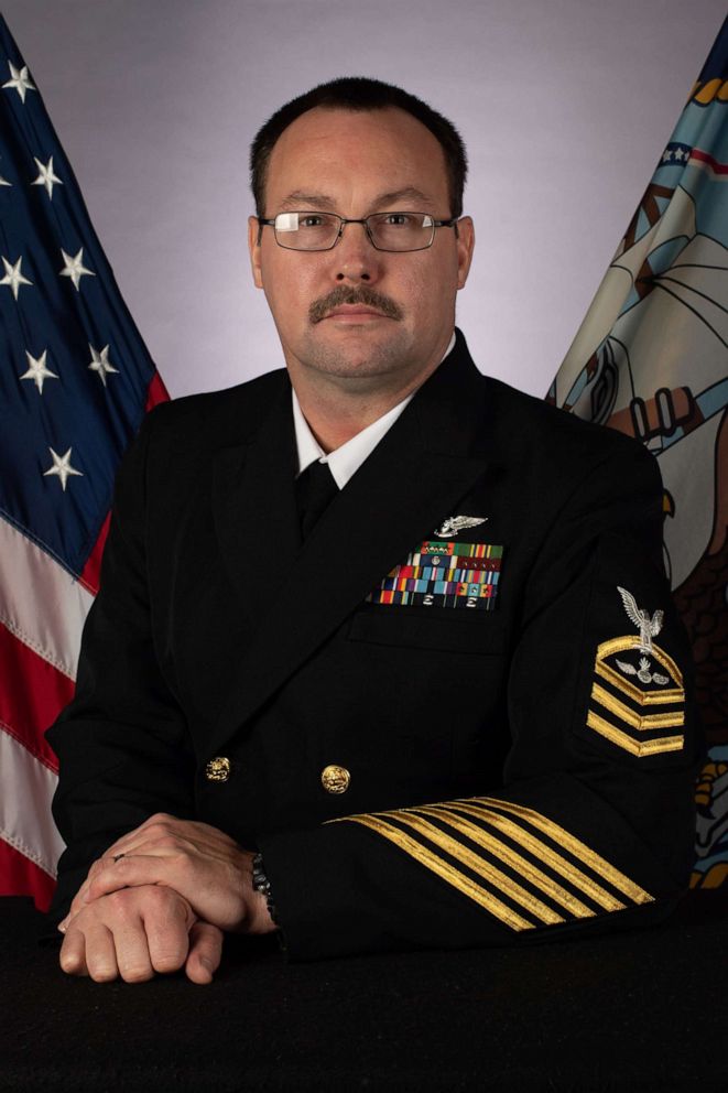 PHOTO: An photo shows Aviation Ordnanceman Chief Petty Officer Charles Robert Thacker Jr., 41, of Fort Smith, Ark. assigned to USS Theodore Roosevelt (CVN 71), who died from COVID-19 April 13, 2020, at U.S. Naval Hospital Guam. 