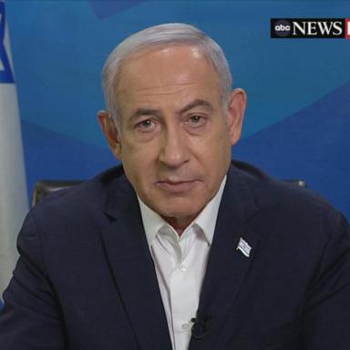 Israeli Prime Minister Benjamin Netanyahu spoke in an exclusive interview with ABC News “World News Tonight” anchor David Muir.