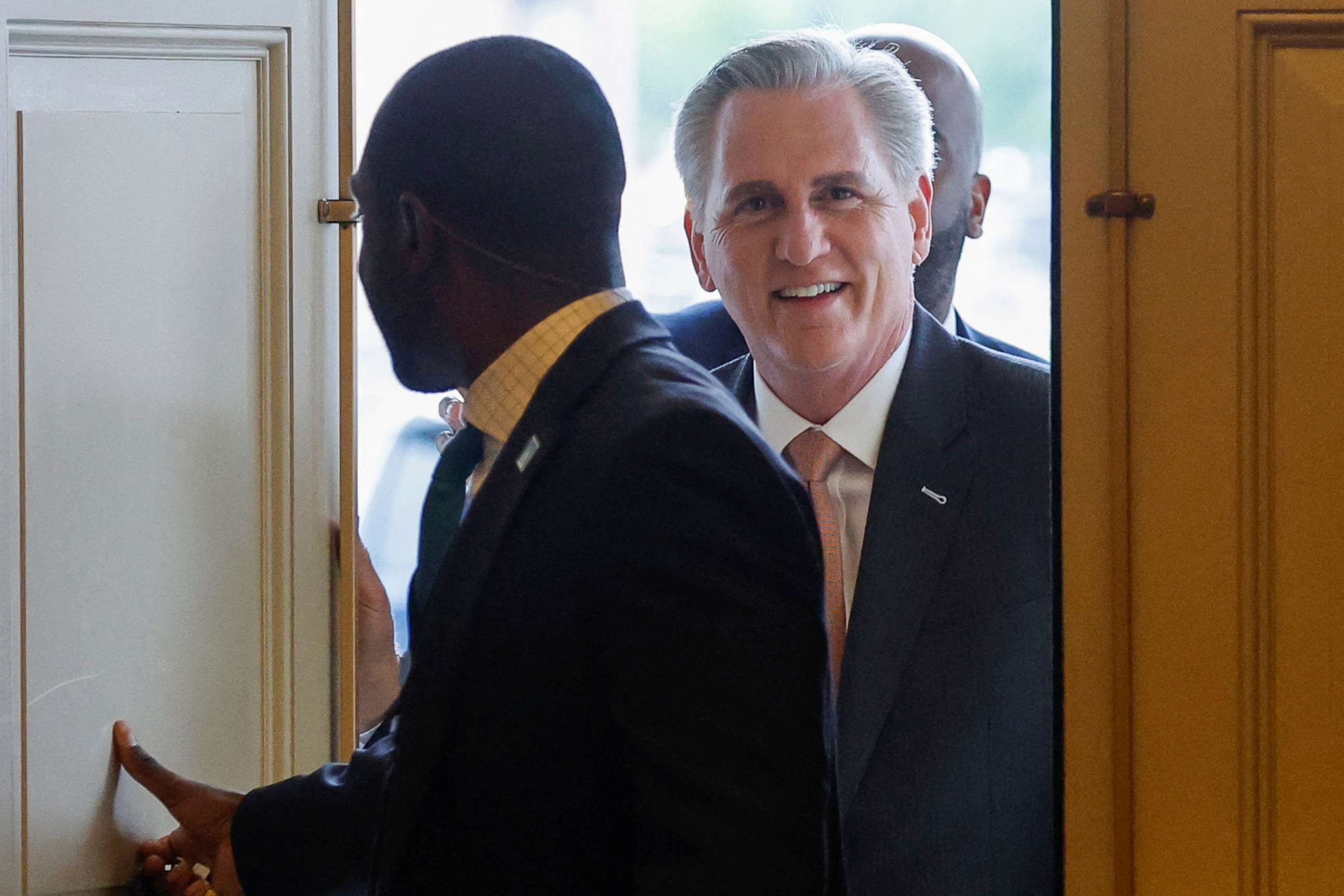 PHOTO: House Minority Leader Kevin McCarthy arrives at the Capitol in Washington, April 26, 2022.  