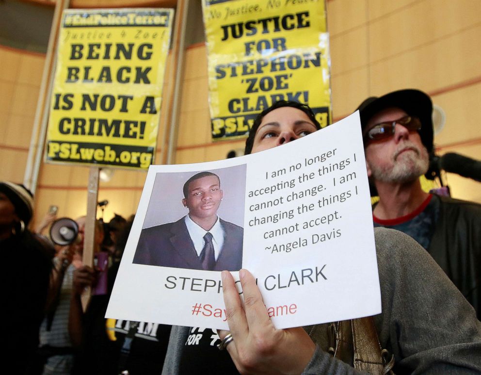 PHOTO: The shooting death of Stephon Clark helped spur the passage of two laws to take effect in 2020 giving California one of the nation's most comprehensive approaches to deterring shootings by police.