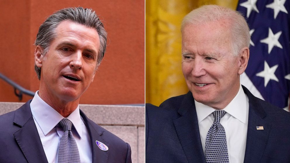 Biden stands by Newsom, warns the country's future is on the ballot in ...