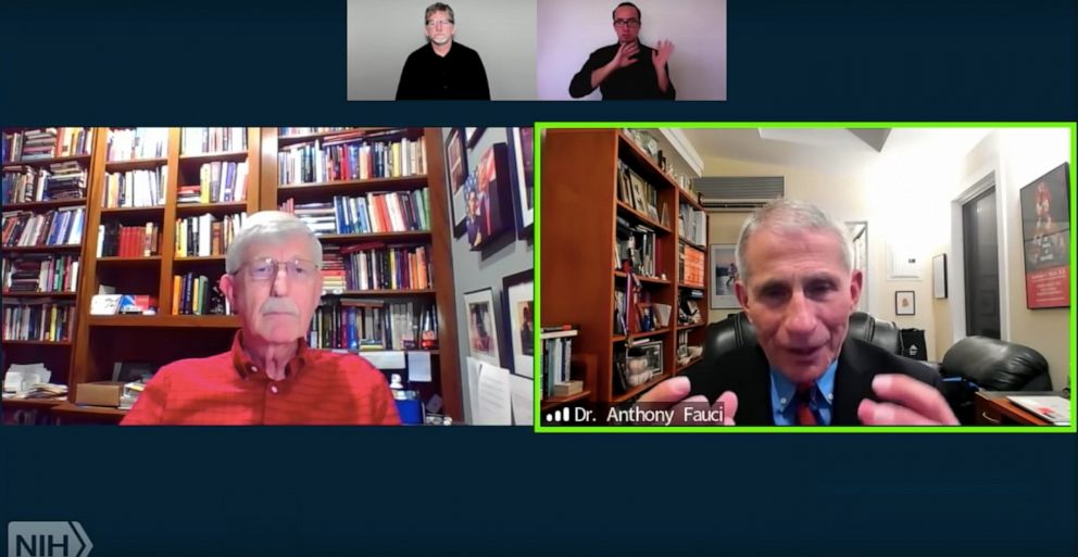 PHOTO: A screenshot of an online discussion between Dr. Anthony Fauci and his boss, Dr. Francis Collins, the director of the National Institutes of Health.