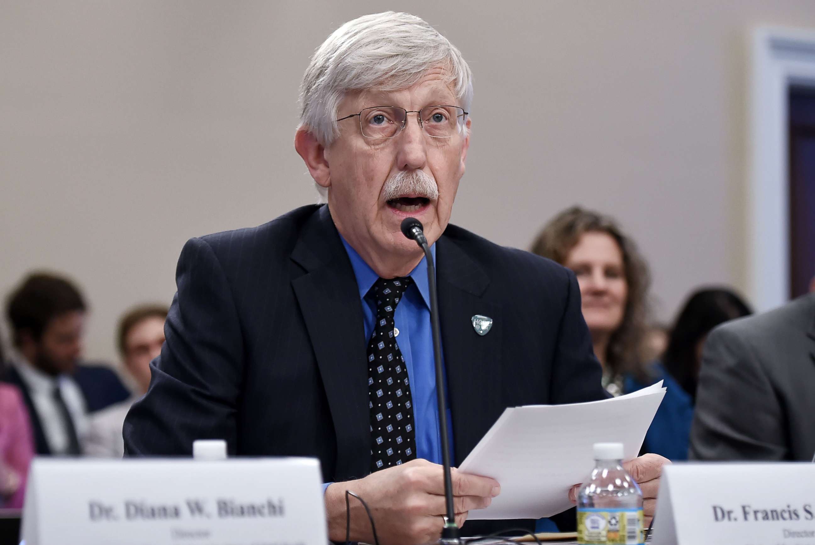 PHOTO: Francis Collins, director of the National Institutes of Health testifies before a House appropriations subcommittees hearing on "National Institutes of Health Budget Request for FY2021," March 4, 2020, in Washington.