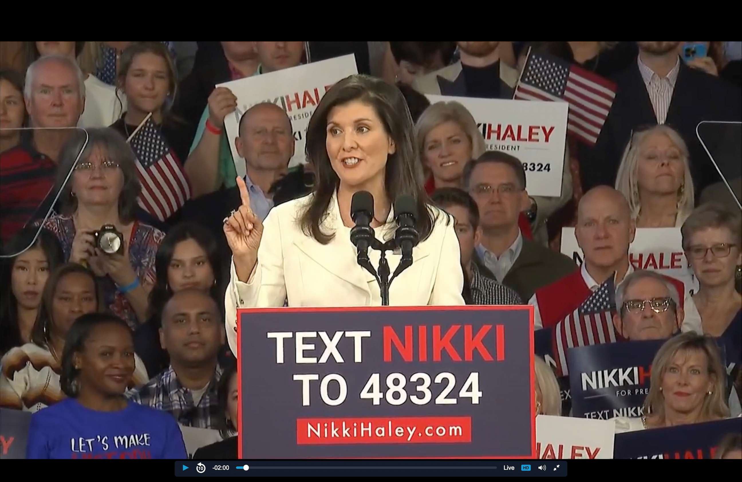 PHOTO: Former U.S. ambassador to the United Nations Nikki Haley announces her run for the 2024 Republican presidential nomination at a campaign event in Charleston, South Carolina, Feb. 15, 2023.
