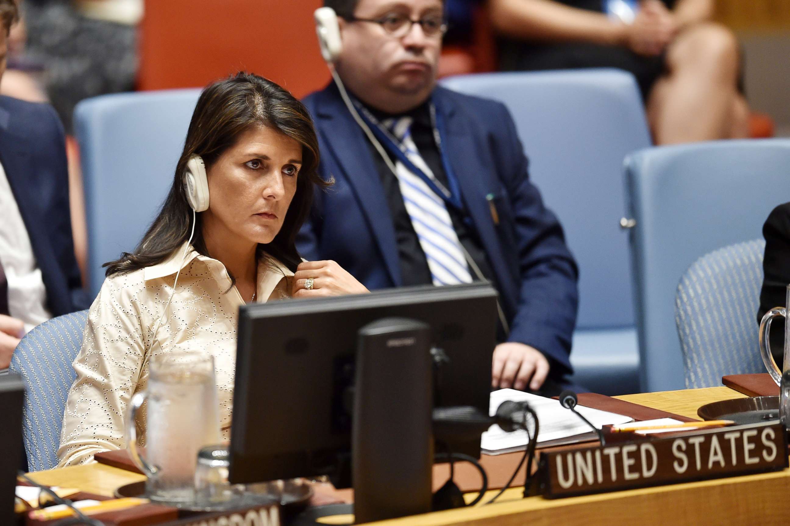PHOTO: U.S. Ambassador to the United Nations, Nikki Haley attends a UN Security Council on May 15, 2018, at UN Headquarters in New York.