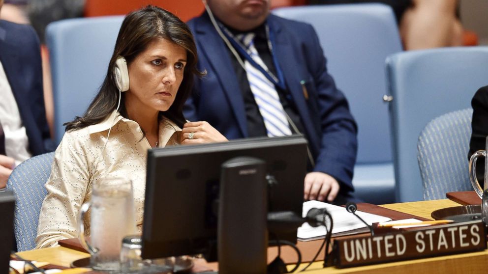 PHOTO: U.S. Ambassador to the United Nations, Nikki Haley attends a UN Security Council on May 15, 2018, at UN Headquarters in New York.