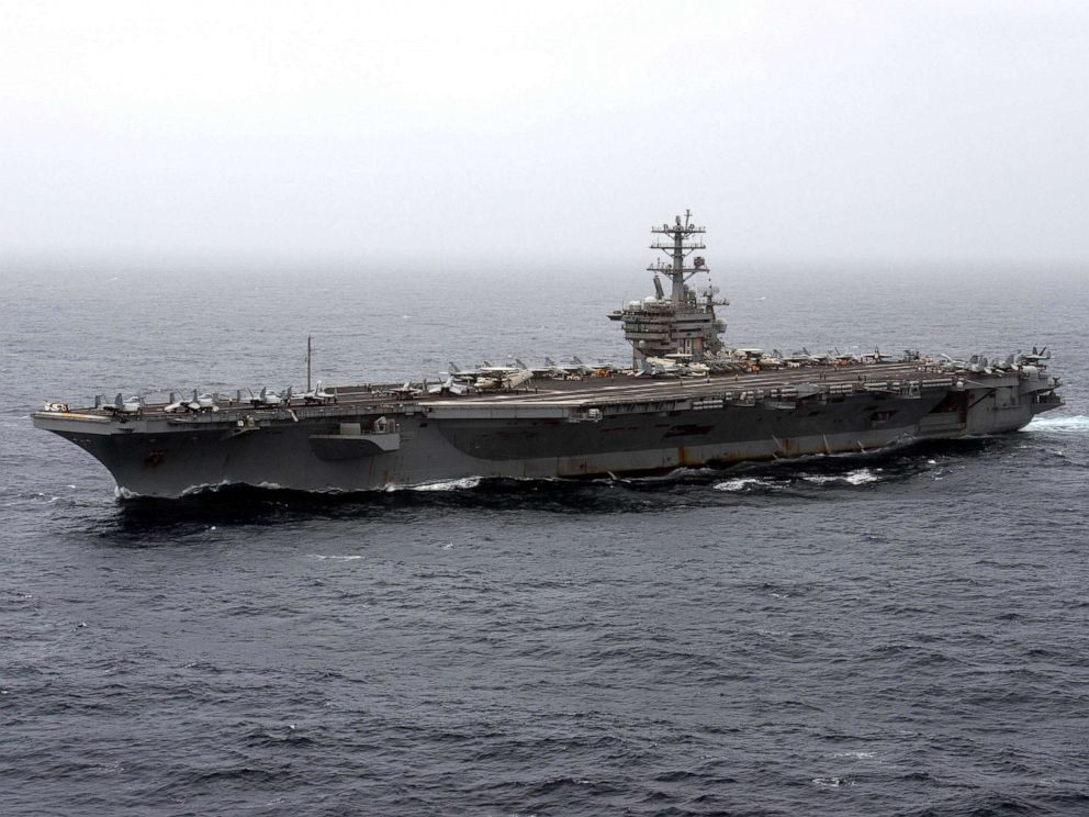PHOTO: Aircraft carrier USS Nimitz in the Arabian Sea, Sept. 7, 2020. 
