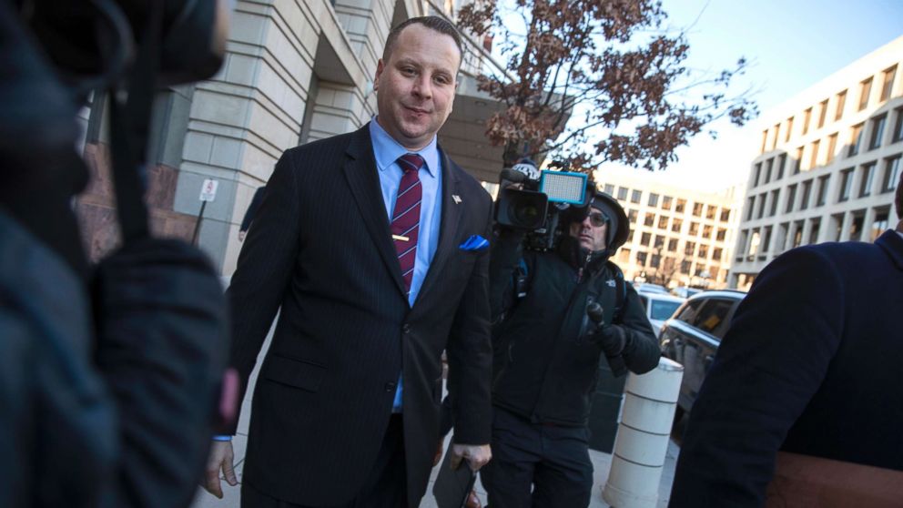 Trump campaign aide Sam Nunberg leaves the U.S. District Courthouse after a day before a grand jury as ordered by special counsel Robert Mueller who is investigating the campaign's ties to Russian officials, in Washington D.C., March 9, 2018.