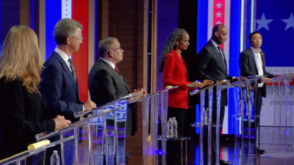 Andrew Yang Blasts Eric Adams With Corruption Allegations In Heated Nyc Democratic Mayoral Debate Abc News