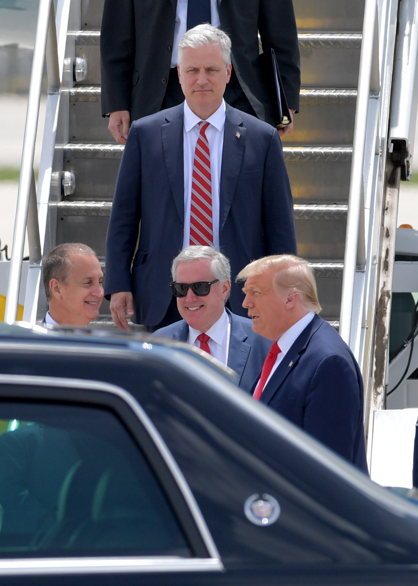 PHOTO: President Donald Trump arriving at Miami International Airport on July 10, 2020 in Miami, Florida.