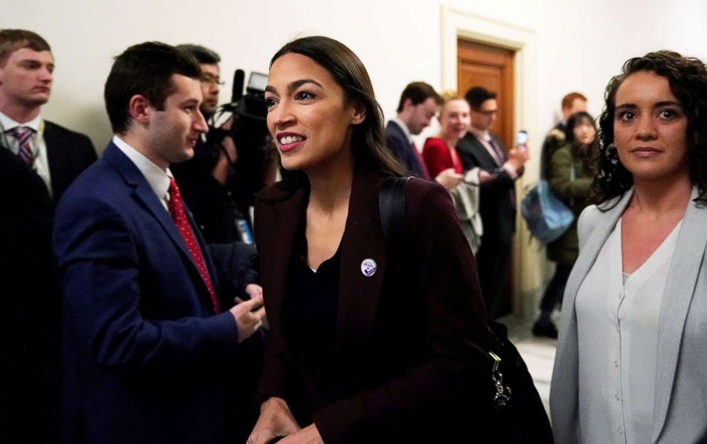 PHOTO: Rep. Alexandria Ocasio-Cortez arrives for a House Committee on Oversight and Reform hearing on Capitol Hill in Washington, D.C., Feb. 27, 2019.