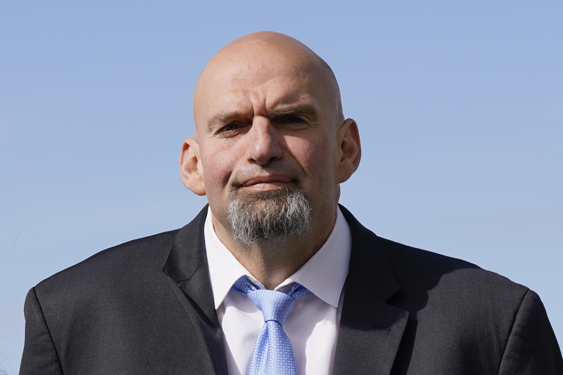 PHOTO: Democratic candidate for U.S. Senate, Pennsylvania Lt. Gov. John Fetterman, attends a campaign event with President Joe Biden, Oct. 20, 2022, in Coraopolis, Pa. 