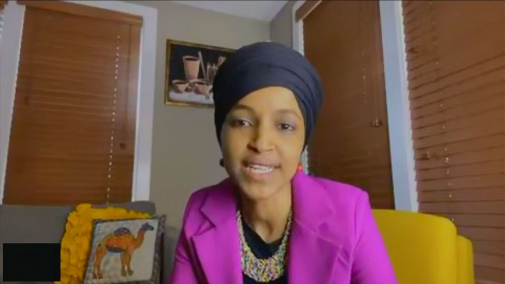 PHOTO: Rep. Ilhan Omar appears on "Good Morning America," May 26, 2020.