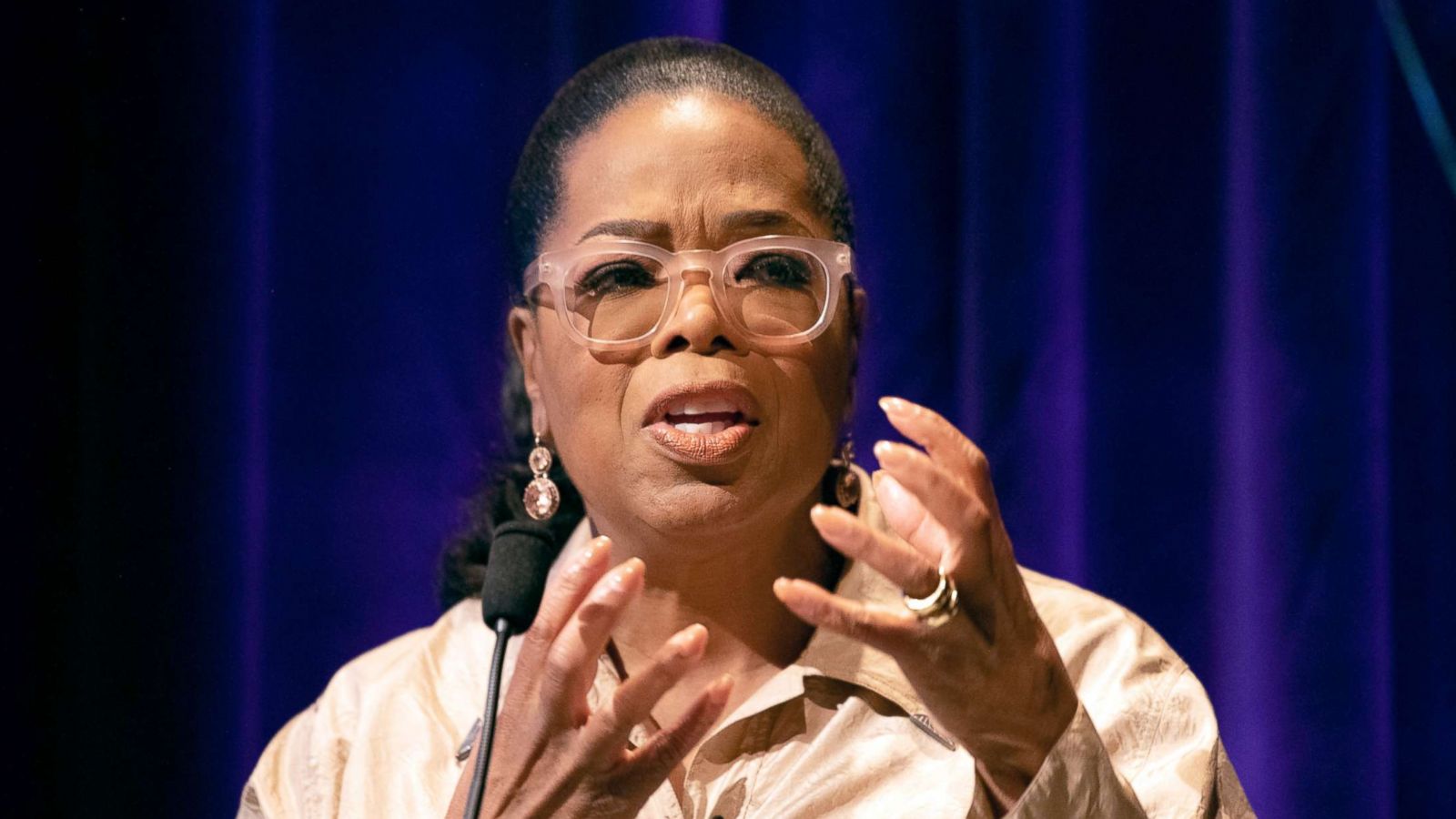 PHOTO: Oprah Winfrey speaks onstage at the Women's E3 Summit at National Museum Of African American History & Culture, June 7, 2018, in Washington, DC.