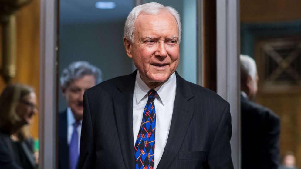 PHOTO: Sen. Orrin Hatch arrives for the Senate Judiciary Committee hearing on "Protecting and Promoting Music Creation for the 21st Century," May 15, 2018. 