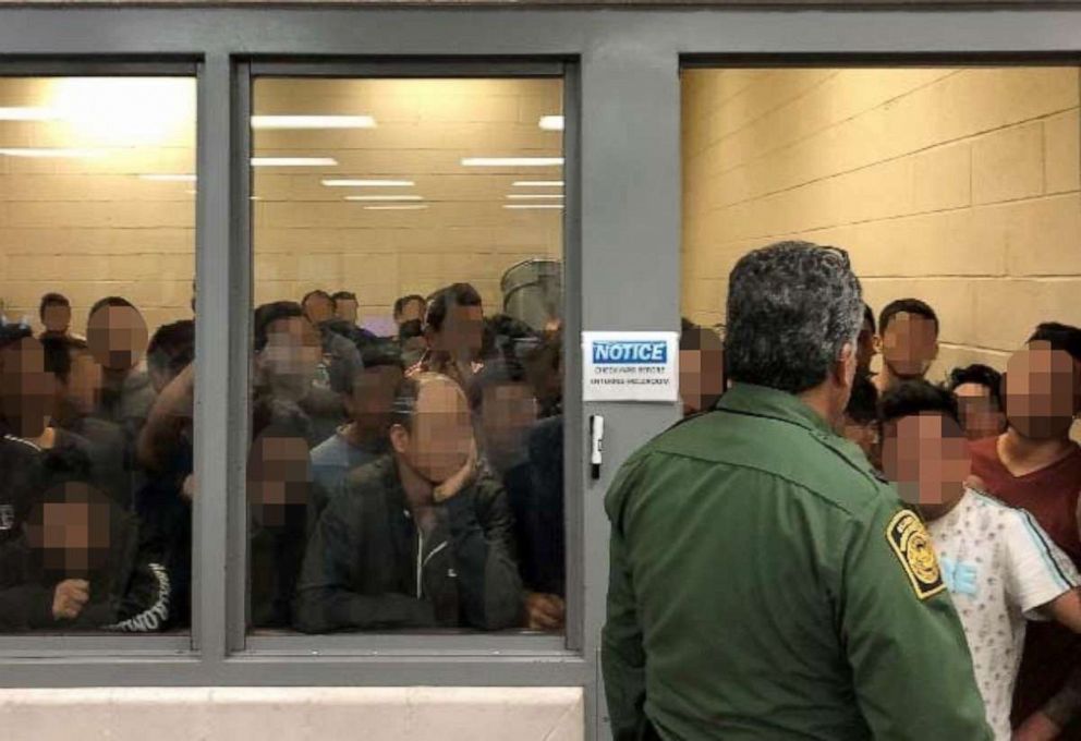 PHOTO: Standing room only for adult males observed by the Office of Inspector General, June 10, 2019, at Border Patrol's McAllen, TX, Station.