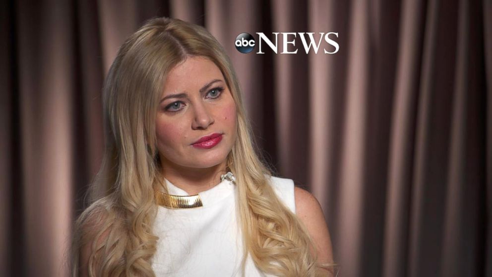 PHOTO: George Papadopoulos' fiancee, Simona Mangiante, is interviewed by ABC's George Stephanopoulos.
