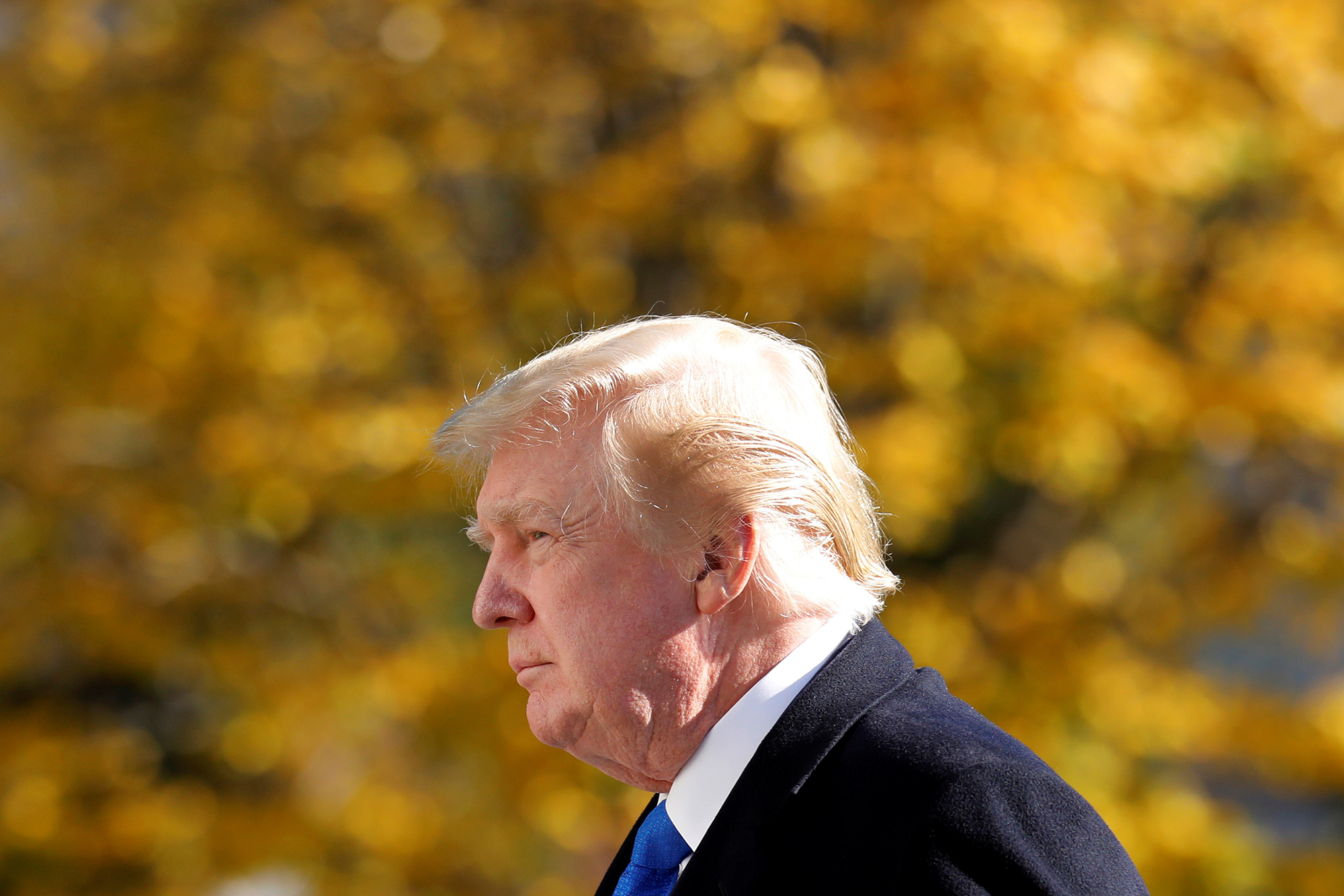 PHOTO: President Donald Trump walks on the South Lawn of the White House upon his return to Washington from Camp David, Nov. 29, 2020. 