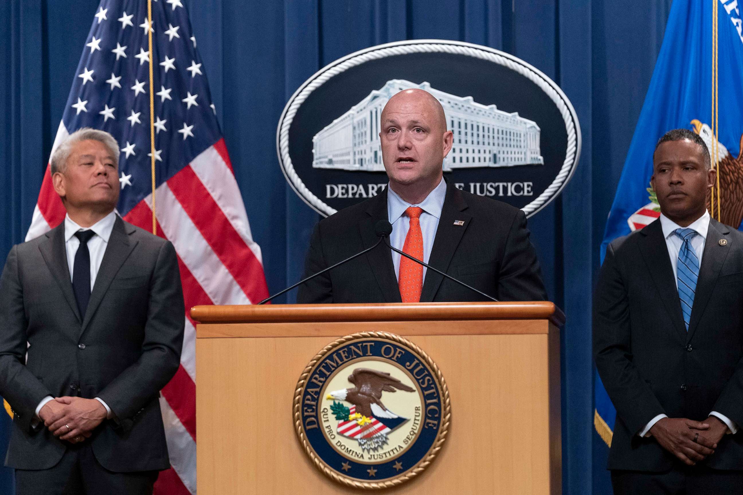 PHOTO: In this Sept. 13, 2022, file photo, U.S. Immigration and Customs Enforcement Acting Deputy Director Patrick J. Lechleitner speaks during a news conference at the Department of Justice in Washington, D.C.