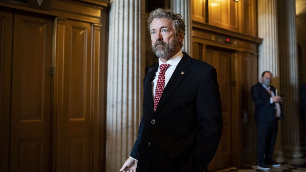 PHOTO: Senator Rand Paul, a Republican from Kentucky, departs following a vote at the U.S. Capitol in Washington, D.C., May, 14, 2020.