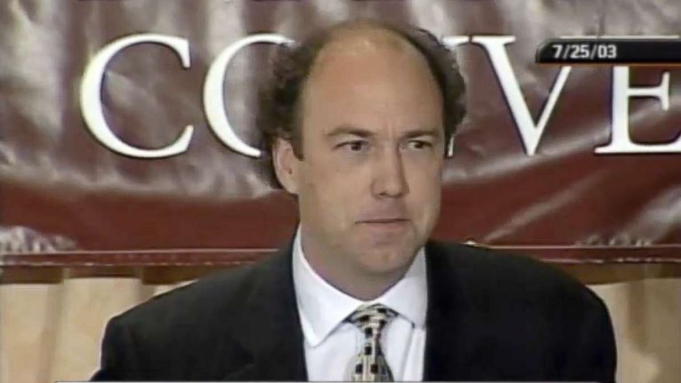 PHOTO: Paul Erickson speaks at the College Republican National Convention on July 25, 2003.