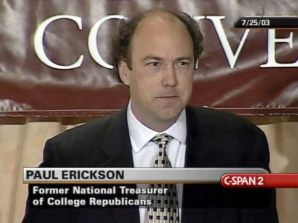 PHOTO: Paul Erickson speaks at the College Republican National Convention on July 25, 2003.