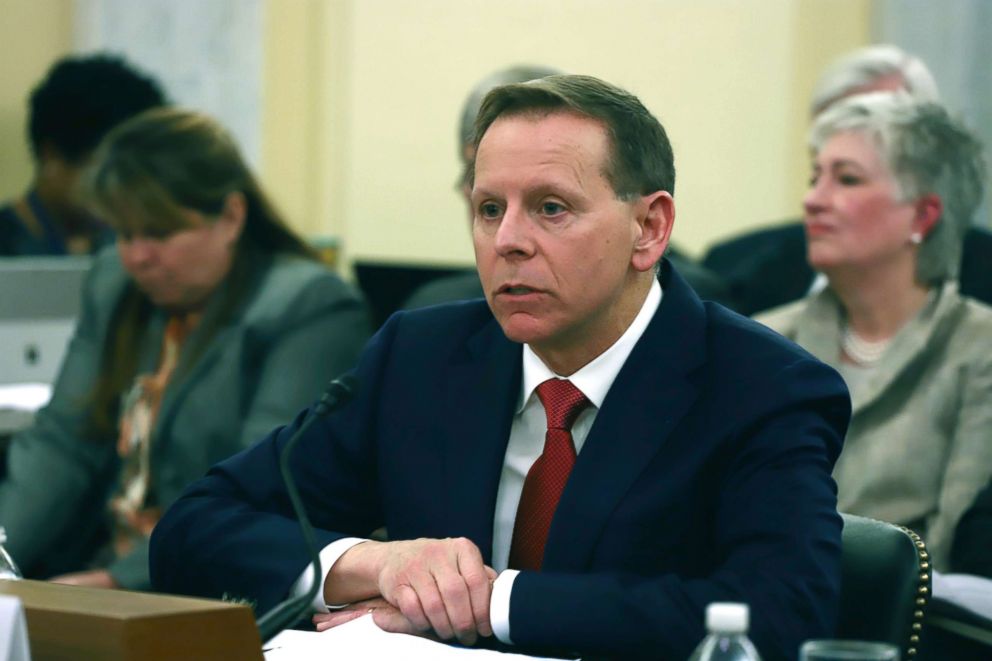 PHOTO: Paul Lawrence, President Donald Trump's nominee to become Under Secretary for Benefits, Department of Veterans Affairs, speaks at a Senate Veterans Affairs Hearing on Capitol Hill, April 11, 2018.